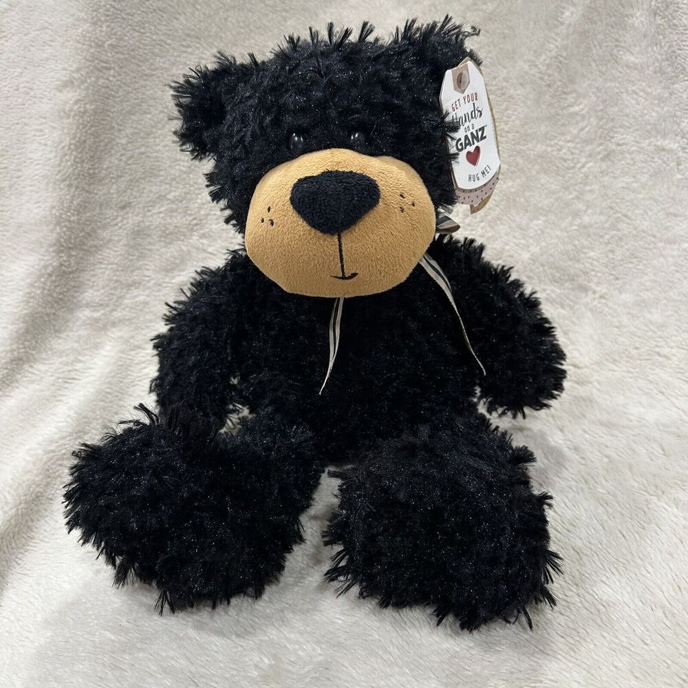 Ganz Colton Black Teddy Bear Plush Stuffed Animal Huggable Soft 18" inch